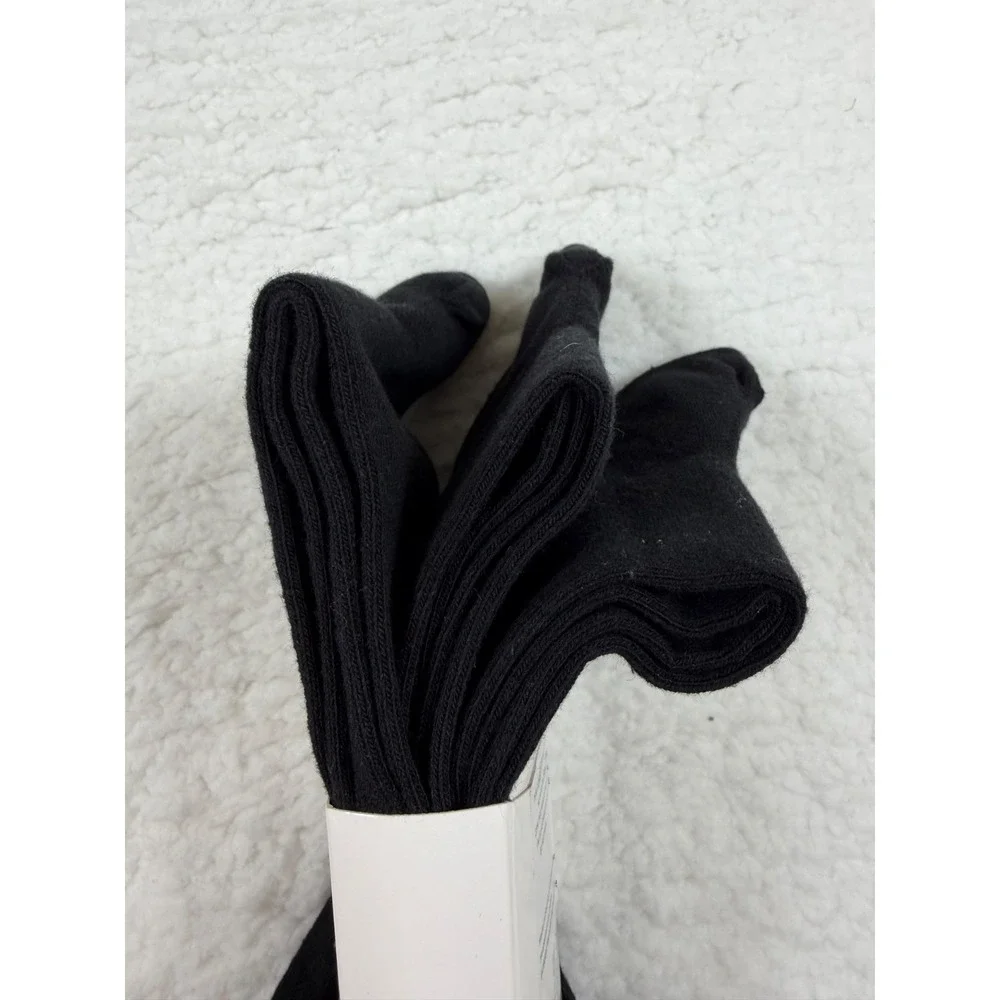 Calvin Klein Men's Black Crew Socks 3 Pack Cushion Sole Cotton US 7-12 NWT